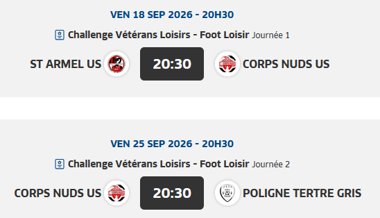 Championnat Vétérans