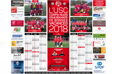 Calendriers 2018 - Début de la vente