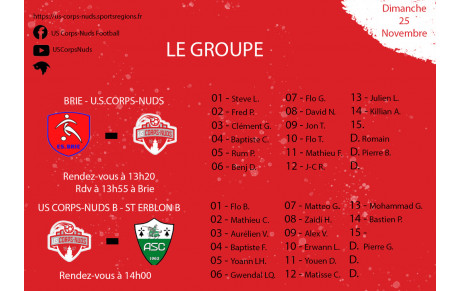 Convocation Dimanche 25 Novembre